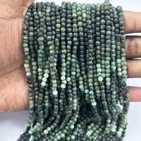 Perles de pierre d'émeraude naturelle, boule ronde lisse pour la fabrication de bijoux de bricolage du fabricant fournisseur