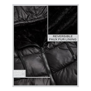 Womens Winter Jacket Heavyweight Reversible Quilted <b>Parka</b> Puffer Coat Faux <b>Fur</b> <b>Lined</b> Jackets for Women Warm Insulated Cold - Product Image 5