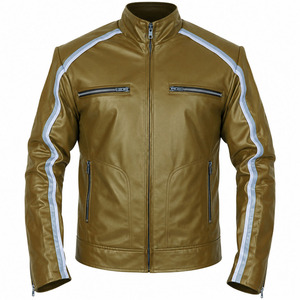 Veste en cuir pour homme, 100% cuir véritable, design à manches classiques, prix le plus bas, qualité supérieure. - Product Image 5