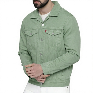 Premium Colors Fashionable <b>Men</b> <b>Denim</b> Jeans <b>Jacket</b> High quality Neck Smooth Zip-up Highly Demanded Wholesale <b>Men</b> <b>Denim</b> <b>Jacket</b> - Product Image 1