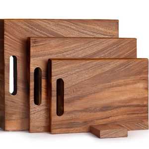 Juego de Tablas de Cortar de Madera Natural, Tabla de Cortar para Cocina, Tabla de Servir de Madera Segura para Alimentos con Asa, Utensilio de Cocina Duradero - Product Image 3