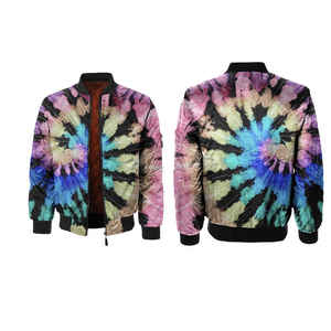 Chaqueta Bomber con Cremallera Frontal y Estampado de Camuflaje por Transferencia Térmica, Personalizada, de Poliéster Transpirable, Ropa Deportiva - Product Image 3