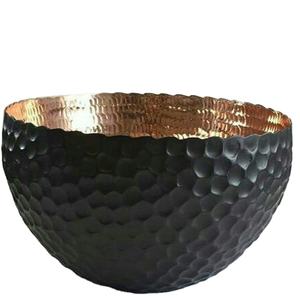 Bol de service en cuivre pur fait main, vaisselle haut de gamme pour restaurant, hôtel, traiteur, service de restauration à domicile - Product Image 1