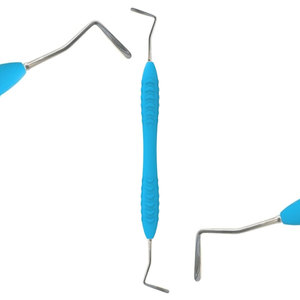 Retracteur dentaire à manche en silicone bleu UP1 2mm, instrument de restauration composite à double extrémité, fabricant d'outils dentaires Pakistan - Product Image 1