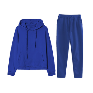 Conjunto de Sudadera con Capucha Premium para Mujer, 100% Algodón, Color Sólido, Tejido Ecológico, Transpirable, con Bolsillo Frontal, Estilo Casual para Invierno - Product Image 2