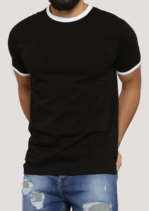 Camiseta Roja de Alta Calidad en Jersey Transpirable de Algodón y Elastano, Talla Grande, con Ribete Blanco para Hombre y Mujer - Product Image 4