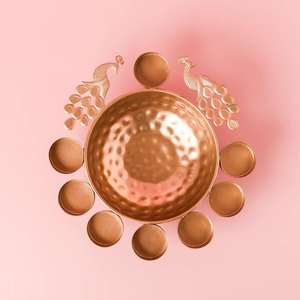 Nuevo y Personalizado Recipiente de Metal Color Dorado con Diseño Floral para Decoración de Bodas, Accesorios Especiales para Diwali, Recipiente Decorativo a Precio Competitivo - Product Image 3