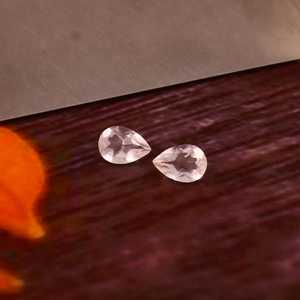 Lote al por mayor de piedras preciosas sueltas de cuarzo rosa natural de 5x7 mm, talla pera, facetadas y calibradas, para la fabricación de joyería. - Product Image 3
