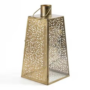 Lantern Hexagon Gold Metal Multi Level Candle Holder <b>Tall</b> Glass Case Home Hotel Lighting Decoration Wedding <b>Table</b> Decor Lantern - Product Image 6