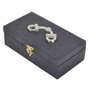 Handmade Luxury Gift Boxes & <b>Bins</b> Decorative Leather Box Silver Horse Bit Design Custom Storage Box Home Decoration Accessories - Product Image 2
