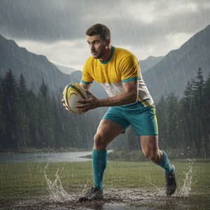 Meilleures ventes : Uniforme de rugby confortable et respirant en polyester, haute qualité, manches courtes, service OEM, offre spéciale - Product Image 4