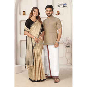 ชุดเดรสสำเร็จรูป Fabfabzoneindia สำหรับเทศกาลดีวาลี พร้อมกางเกงโดตีและผ้าส่าหรี รุ่น Fabzonemaan - Product Image 1