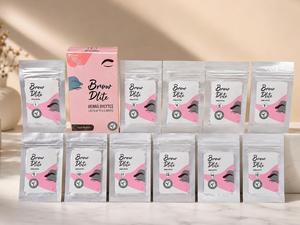 Kit de realce de cejas Sample Brow Henna Hylytes, polvo para cejas a base de plantas naturales con cepillo para uso en salón y en casa - Product Image 3