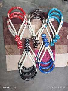 Cuerda de cuero crudo cómoda sin bocado para entrenamiento de caballos, tipo Bosal, para equitación western, Hackamore, de alta calidad, FAB LEATHERS - Product Image 3