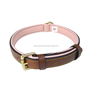 Collares acolchados de cuero para perros, de alta calidad, tacto suave - Product Image 1