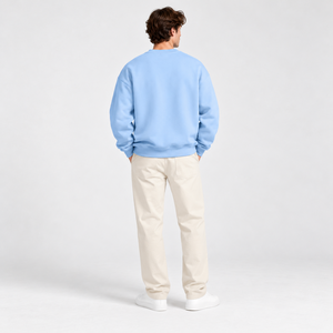 Sweat-shirt brodé pour homme, vêtement d'extérieur tricoté, style workwear, avec fermeture éclair latérale et ourlet fendu, grandes tailles, en petite série, fournisseur - Product Image 3