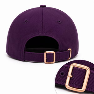 Custom Embroidered Logo Baseball Cap 6-Panel Twill Cotton Adjustable Unisex Solid Color Casual <b>Hat</b> With Metal Buckle - Product Image 5