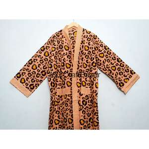 ชุดนอนผ้าฝ้ายหรูหรา คิโมโนยาวลายดอกไม้ ระบายอากาศได้ดี ใช้ได้ทุกฤดู ของขวัญคริสต์มาสที่สมบูรณ์แบบสำหรับผู้หญิง - Product Image 2