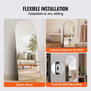 "Handmade <b>Large</b> Free Standing <b>Leaning</b> <b>Mirror</b> 71x30FT Aluminum Full-Length Wall/Mounted Floor <b>Mirror</b>" - Product Image 5