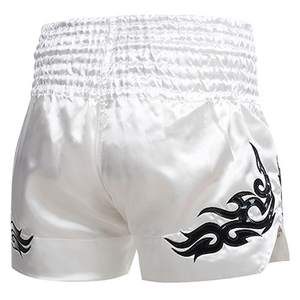 Men Muay Thai Shorts Satin Print <b>Elastic</b> Waist Gym Training Kickboxing Lightweight Colorful Top top mens muay thai martial - Product Image 5