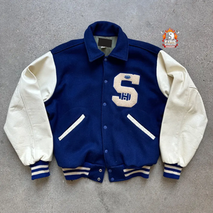 Meilleur fournisseur de vestes universitaires pour hommes à col montant en tissu toile, fabriquées en gros, 2025 - Product Image 6