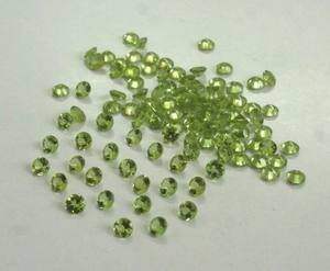 Piedra preciosa de peridoto redonda de 6 mm - Gemas sueltas de peridoto facetadas - Piedras talladas de calidad excepcional disponibles a precio de mayoreo - Product Image 4