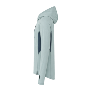 Sudadera con Capucha para Pesca, Color Azul Claro, Protección Solar UPF 50, Secado Rápido, Paneles de Malla, Orificios para Pulgares, Bolsillo, 100% Algodón, OEM, ODM - Product Image 5