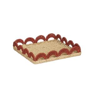 Bandeja de Papel Trenzado con Borde Festoneado para el Hogar, Bandejas Tejidas Multifuncionales para Utensilios de Cocina, Hecho en Vietnam - Product Image 1