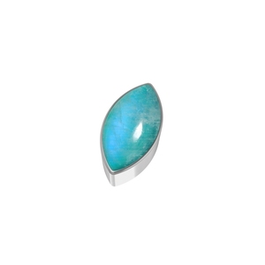 Premium Silver Plated Fine Classic 925 Silver Slider Green Moonstone Mix Shapes Spring <b>Lock</b> <b>Cable</b> Chain Bezel Setting Pack 6 - Product Image 5
