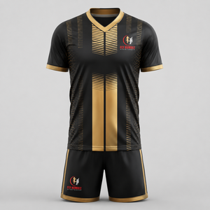 Ensemble de maillot de football unisexe Fly Humble, col en V, manches courtes, polyester sublimé, respirant, vêtements de sport pour adultes, toutes saisons - Product Image 4