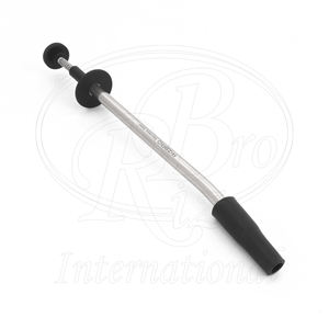 Pistolet à boulettes incurvé pour moutons et chèvres, corps en acier inoxydable, tête en silicone, pièces en plastique, taille du récipient 12x34 mm, longueur 13,5 pouces - Product Image 1