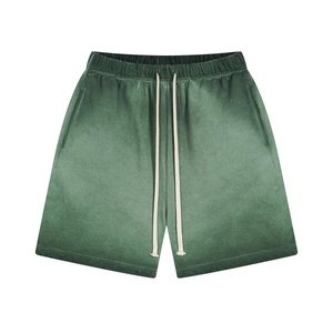 Wholesale Customizable Acid Wash Hip Hop Style Men's Cotton Sweat Shorts with Anti-Wrinkle & UV Protection Drawstring Closure - Product Image 4