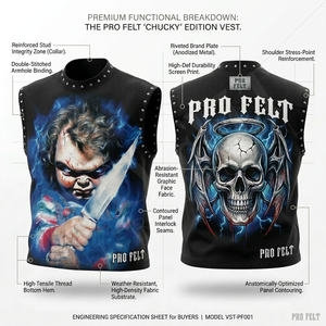Heavy Weight Fleece Custom <b>Logo</b> Graphic Sleeveless Tank Top Punk Streetwear Halloween Casual Fitness Trendy Whole Sale Shirts - Product Image 3