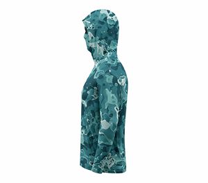 Sweat à capuche de pêche à manches longues camouflage pour homme, UPF 50, anti-UV, pull-over - Product Image 4