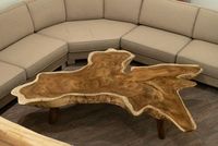 Table basse Wayon, nouveau style, durable, écologique, moderne, design nuage en bois, plateau en époxy, personnalisable, garantie 5 ans, petite taille
