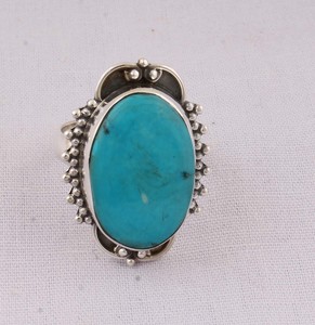 Classic Boho Blue Amethyst Sterling Silver <b>Beaded</b> Heart Accent Ring for Women Party Engagement Wedding Gift Factory <b>Direct</b> - Product Image 2