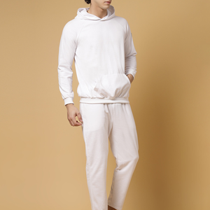 Nuevo Conjunto Deportivo de Sudadera con Capucha de Algodón Orgánico 2026, Conjunto Personalizado para Hombre con Pantalones Joggers y Sudadera con Capucha - Product Image 3