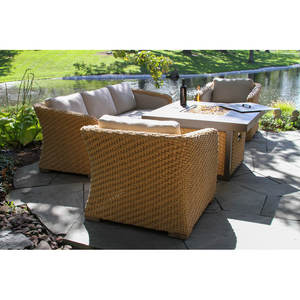 Ensemble de canapés de jardin 4 pièces avec coussins confortables - Product Image 4