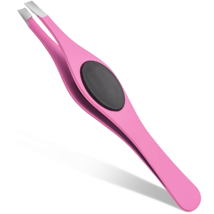Pinzas Profesionales para Cejas con Logotipo Personalizado, Pinzas de Acero Inoxidable Rosa con Punta Inclinada, Ecológicas, Bajo MOQ, Herramientas para Depilar Cejas, OEM - Product Image 5