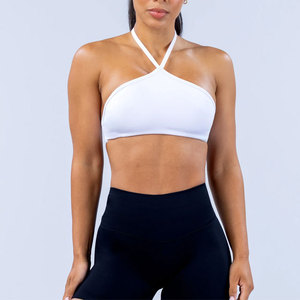 Soutien-gorge de sport pour femme, dos nu, col halter, ajusté, idéal pour le yoga, la gym, l'entraînement et les activités sportives estivales en extérieur - Product Image 5