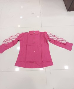 NOUVELLE ARRIVÉE DHABU COTTON BRODERIE MAIN ET TRAVAIL BUTTA TOP UNIQUE VÊTEMENT CASUEL PRIX DE GROS VÊTEMENT ETHNIQUE ROSE - Product Image 4