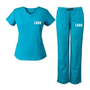 Conjuntos de Uniformes Médicos de Poliéster, Rayón y Spandex 2026: Conjuntos de Uniformes Médicos de Manga Corta para Mujer - Product Image 1