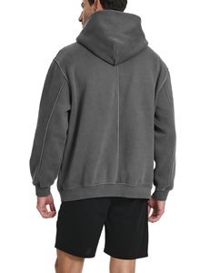 Sweat-shirts à capuche pour hommes, épais, unis, d'automne, imprimés en sérigraphie, de haute qualité, coupe classique, avec poches, coupe-vent et respirants - Product Image 3