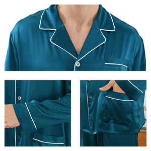 Manufacturer Unisex Custom <b>Pyjamas</b> <b>for</b> Couple Men Women's Sleepwear Sets Bamboo Clothes Viscose Silk Pajamas Wear Set - Product Image 3