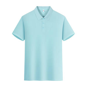 Polo homme vert olive premium, coupe classique, manches courtes, col en coton mélangé, t-shirt uni pour hommes et garçons. - Product Image 4