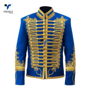 Chaqueta de Lana Negra de Doble Botonadura para Hombre de Alta Calidad, Cuello Mao, Logotipo Bordado en Dorado en la Parte Delantera, Abrigo Formal de Invierno - Product Image 5