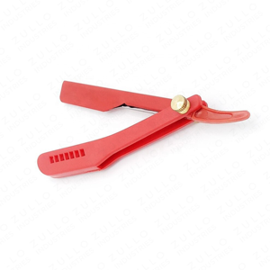 Professional Handle Straight Razor Titanium Coated Stainless Steel <b>Barber</b> Shaving Tool Private Label OEM Design - Product Image 2