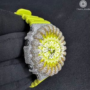 Montre de luxe Charm Jewells en acier inoxydable, boîtier 40 mm, cadran analogique, bracelet en silicone lumineux, mouvement mécanique pour homme, 10 bars - Product Image 4