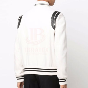 <b>White</b> And Black Color New Style Custom Lettermen <b>Jacket</b> <b>Men</b> Top Selling New Design Winter <b>Jackets</b> In Reasonable Price - Product Image 4