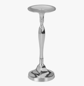 Wholesale Silver Metal Handmade Eco-Friendly Durable Pillar <b>Candle</b> Holder Modern Wide <b>Plate</b> Candlestick Stand Table Centerpiece - Product Image 2